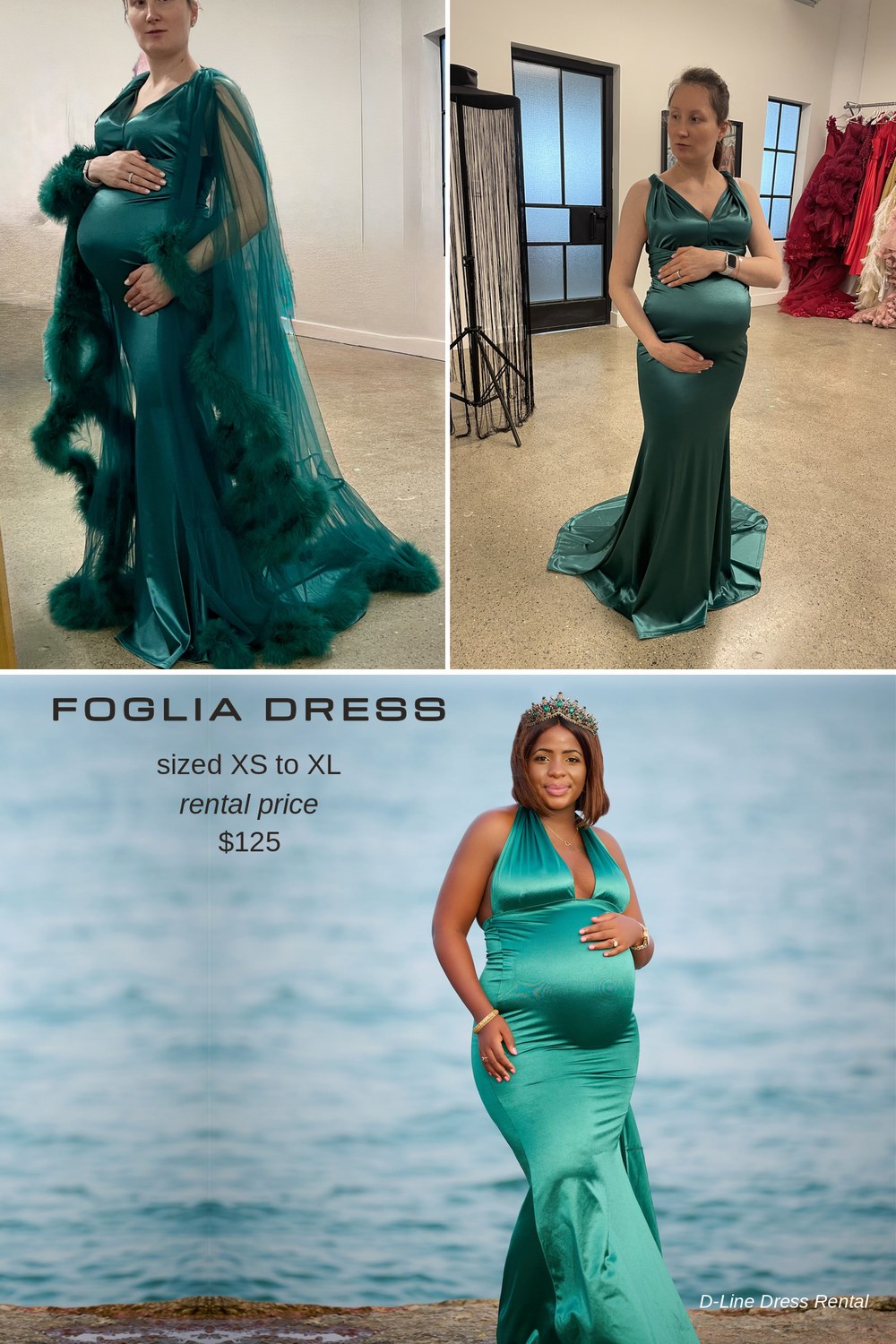 Foglia gown by the sea